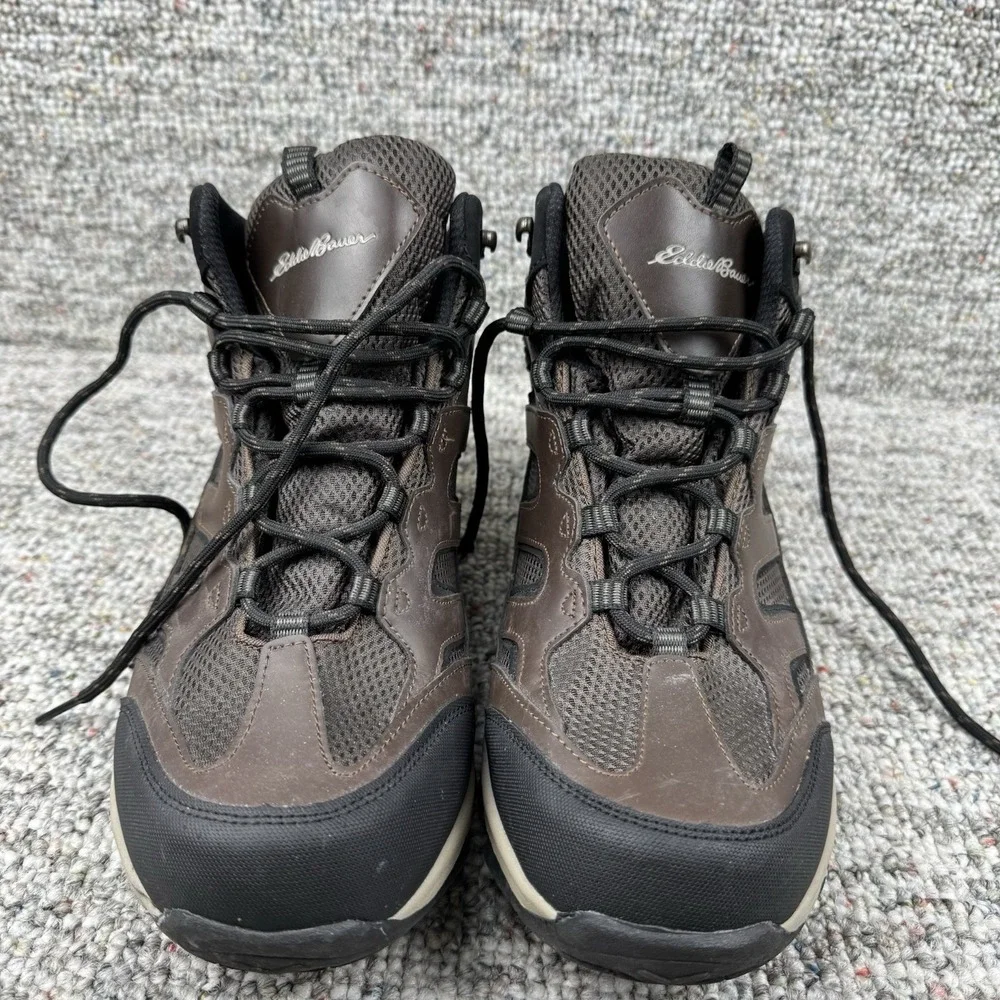Eddie Bauer Graham Boots Mens 12 M Shoes Hiking Leather Waterproof Brown